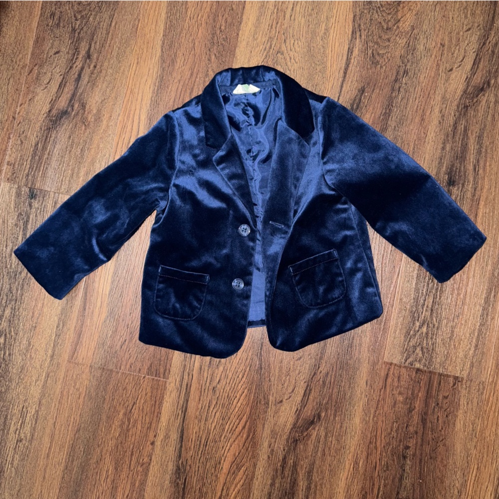 Navy Velvet Blazer
